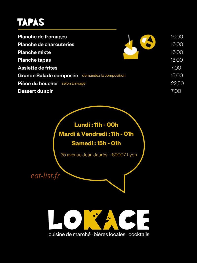 Brasserie Jaures — carte page 1
