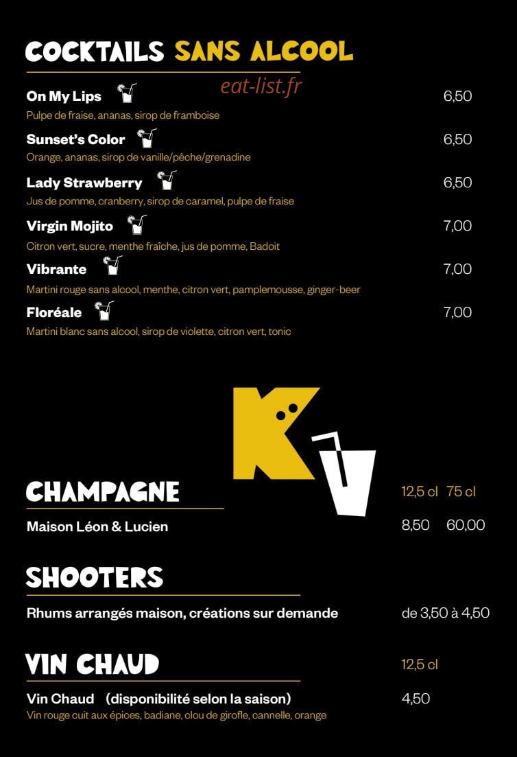 Brasserie Jaures — carte page 6