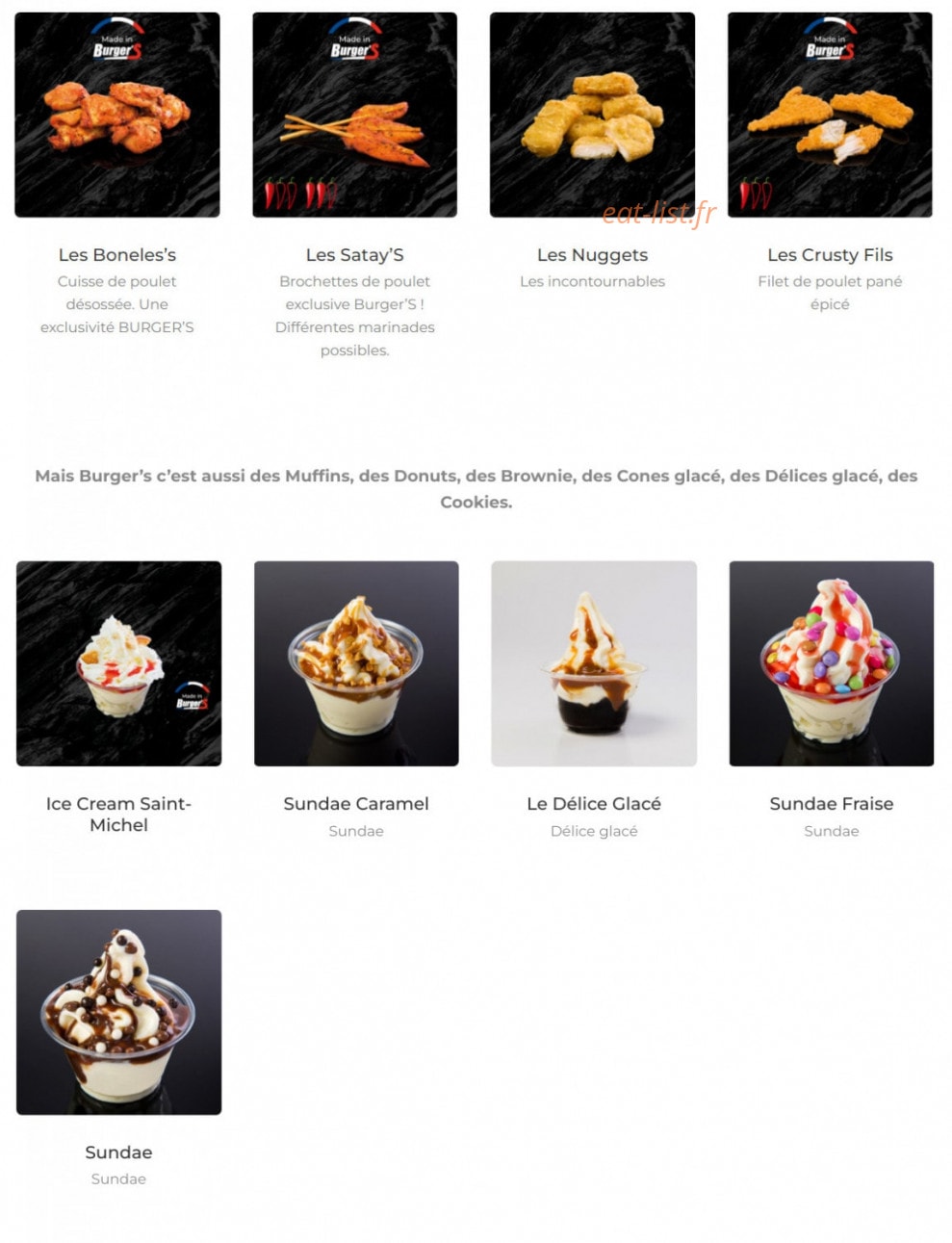 Burger's — carte page 3