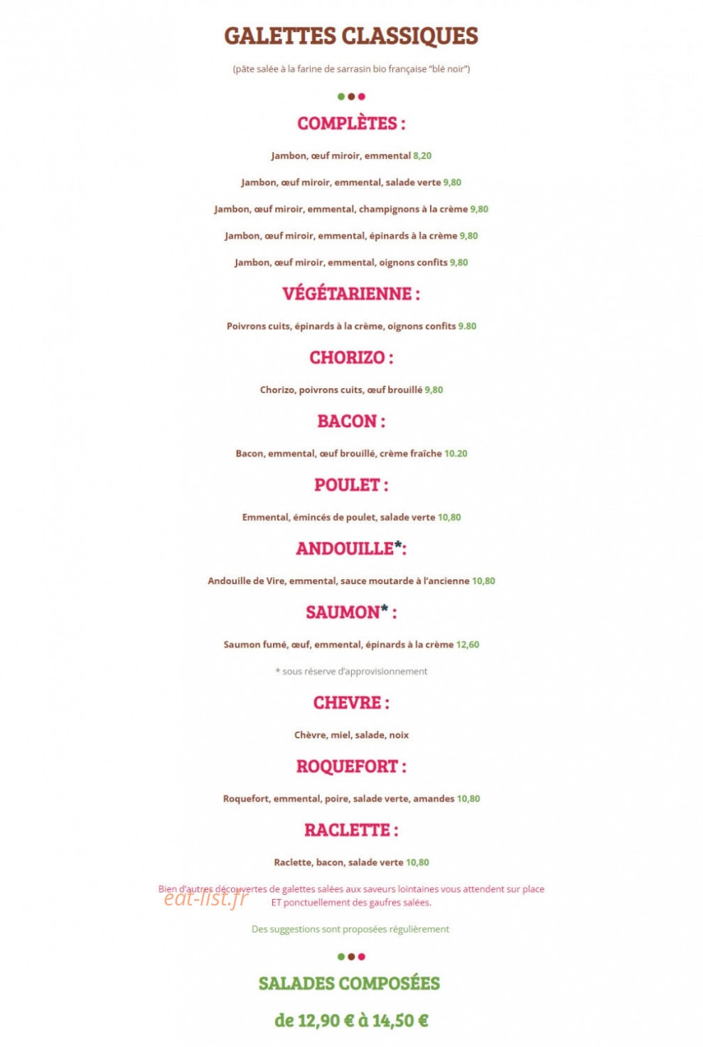 Caramel Salé — carte page 2