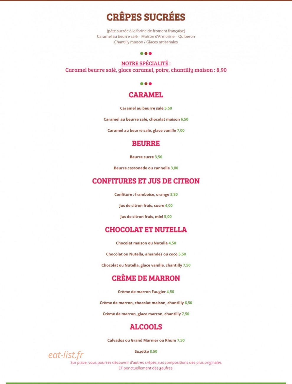 Caramel Salé — carte page 3