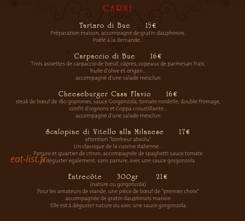 Casa Flavio — carte page 6