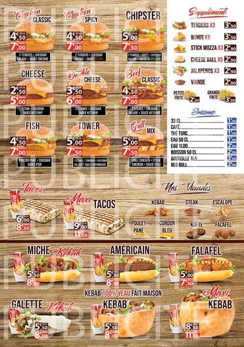 Chicken Palace — carte page 2