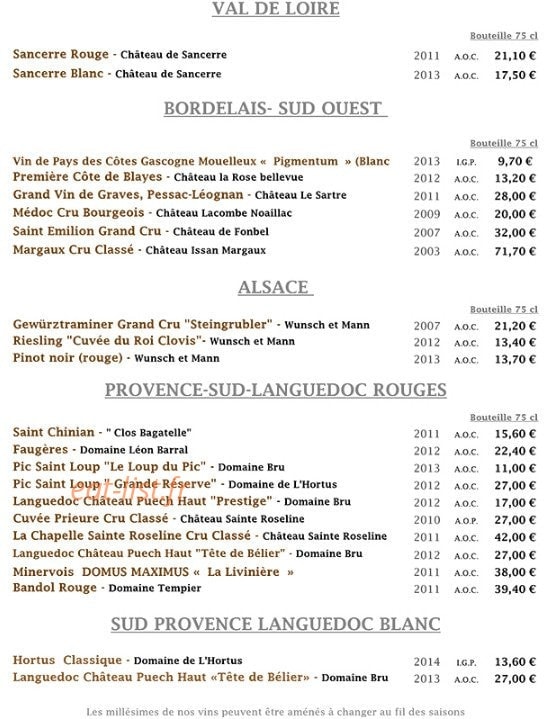 Comptoir 113 — carte page 3