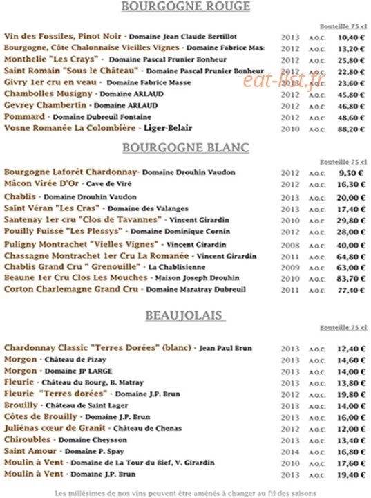 Comptoir 113 — carte page 2