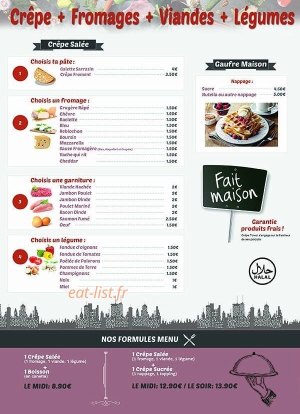 Crepe Tower — carte page 3