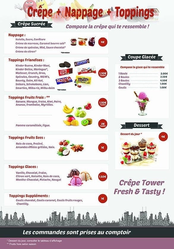 Crepe Tower — carte page 2