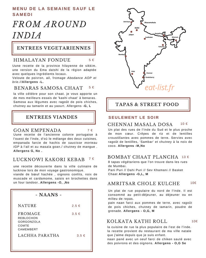 Deb's — carte page 1