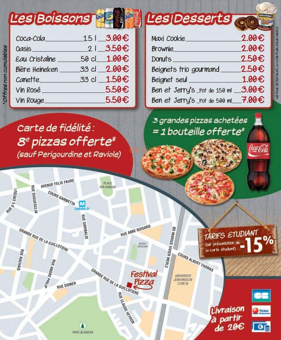 Festival Pizza — carte page 4