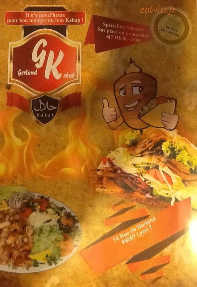 Gerland Kebab — carte page 1