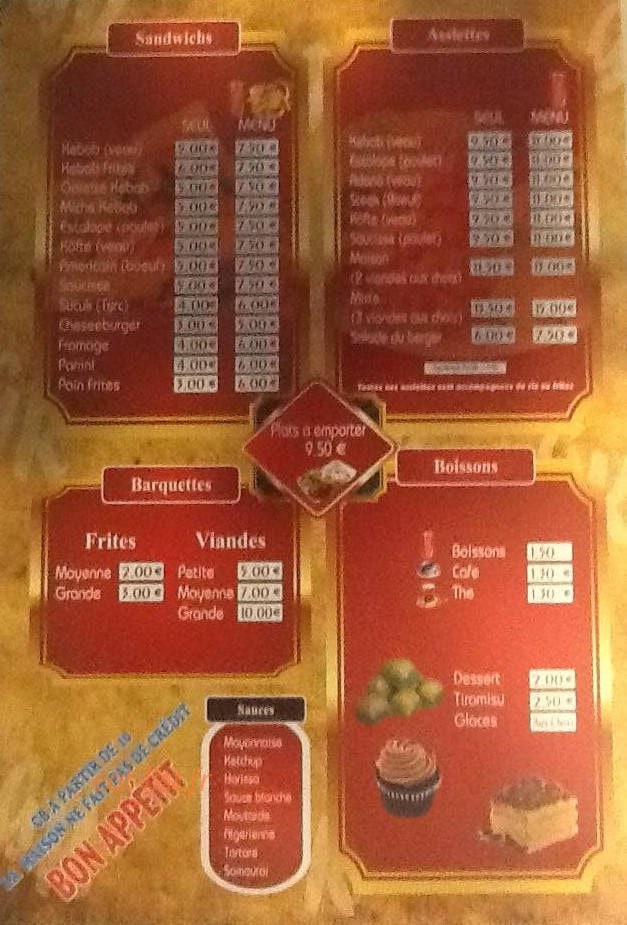 Gerland Kebab — carte page 2