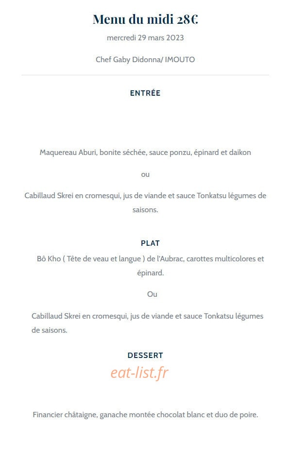 Imouto — carte page 1