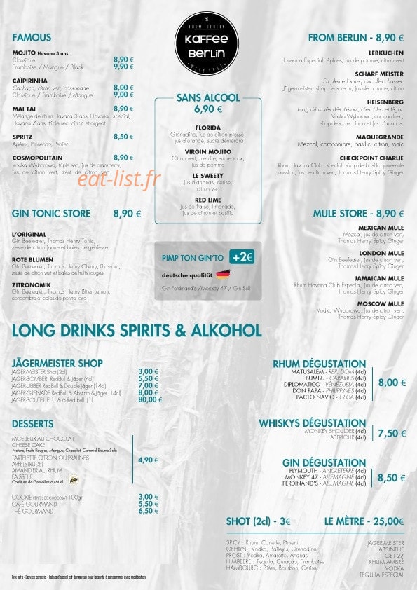 Kaffee Berlin — carte page 3