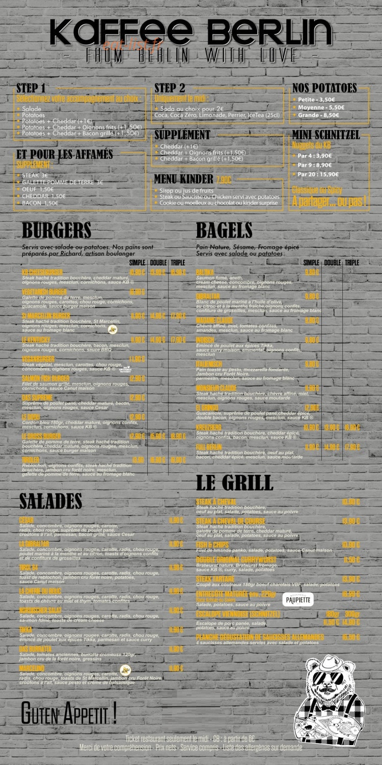 Kaffee Berlin — carte page 1