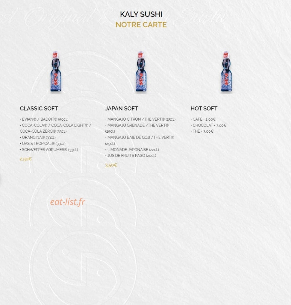Kaly Sushi — carte page 17