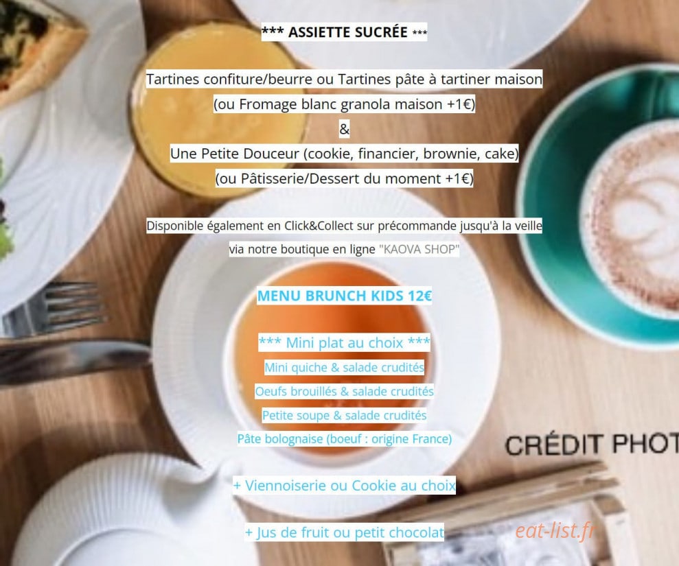 Kaova Café — carte page 8