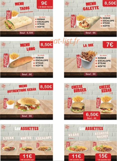 Kebab Time — carte page 1
