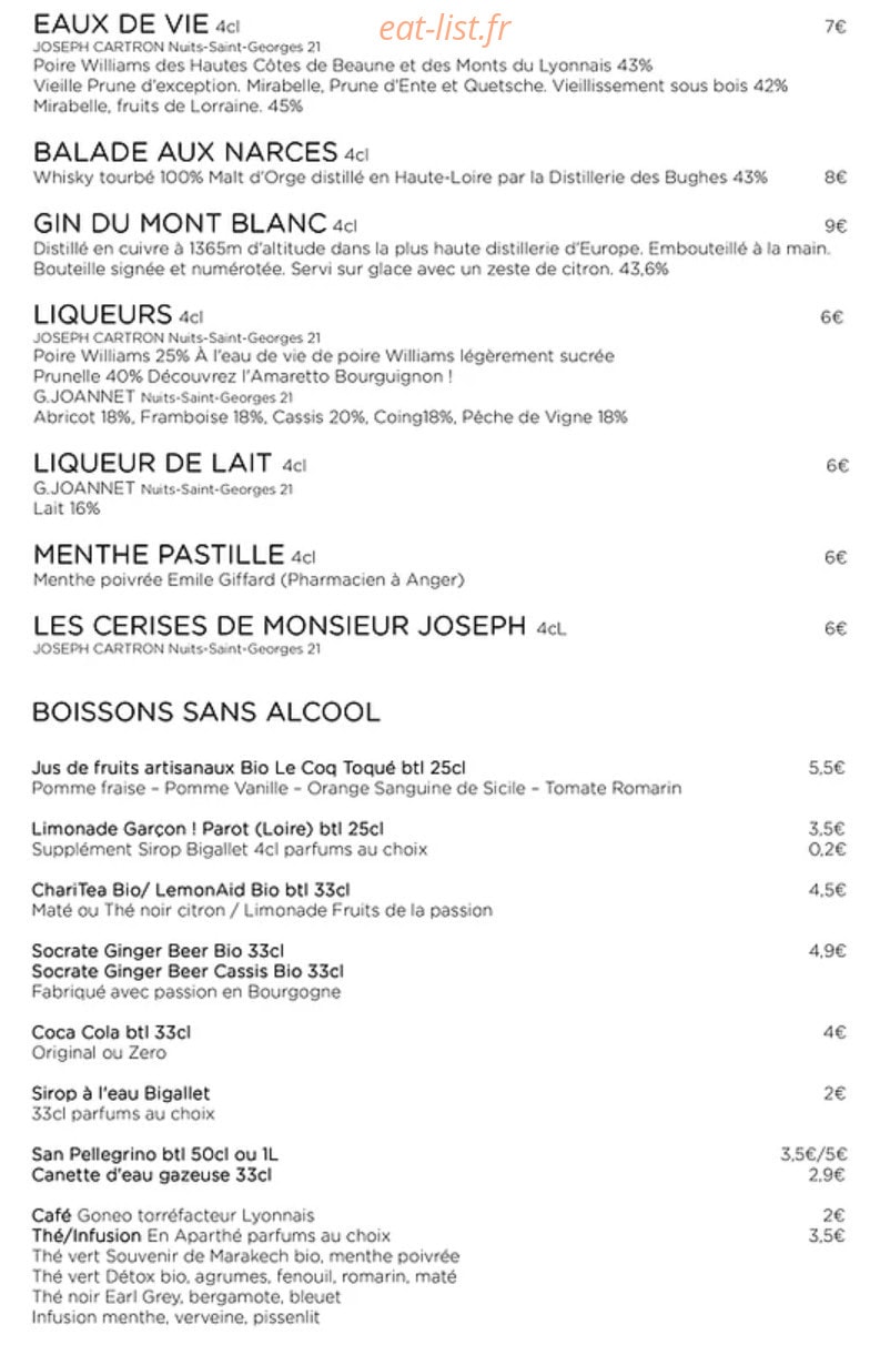 L'Amour de Nuit — carte page 7