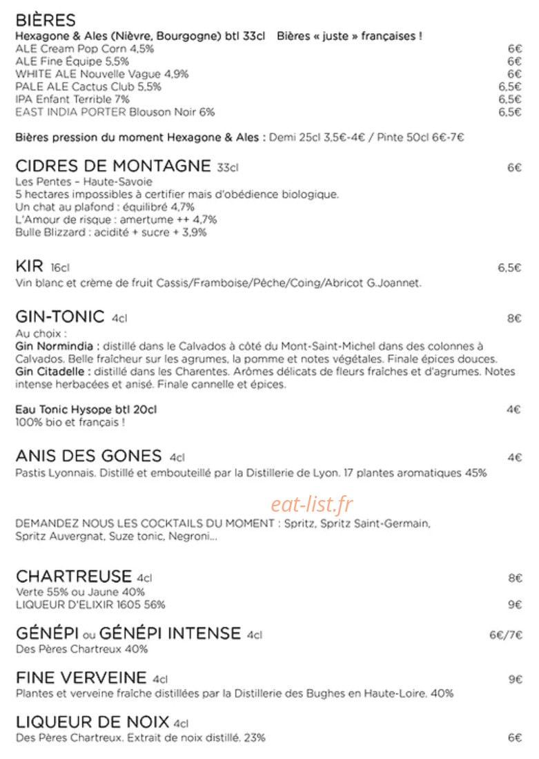 L'Amour de Nuit — carte page 6