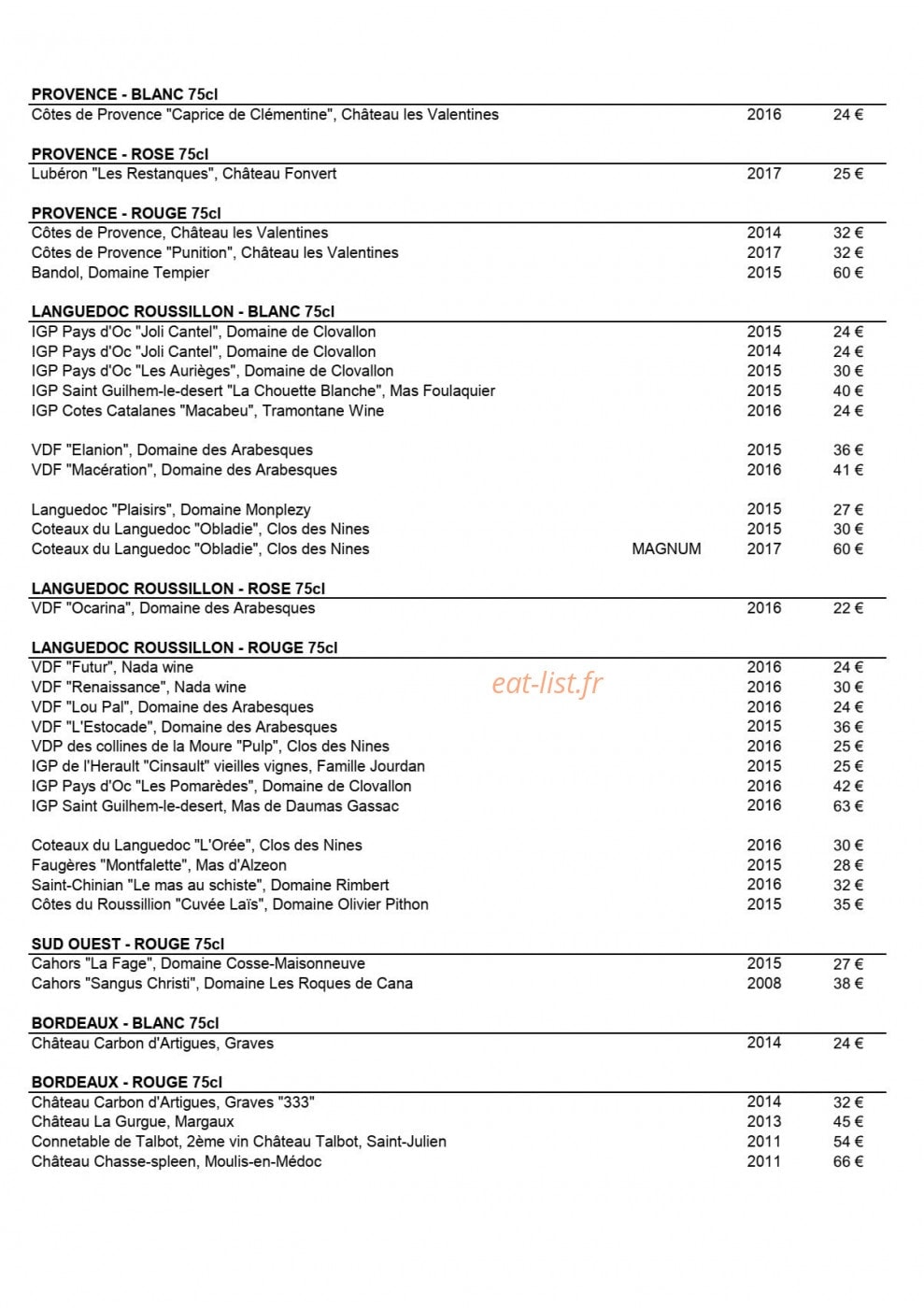 L'Ecume — carte page 6