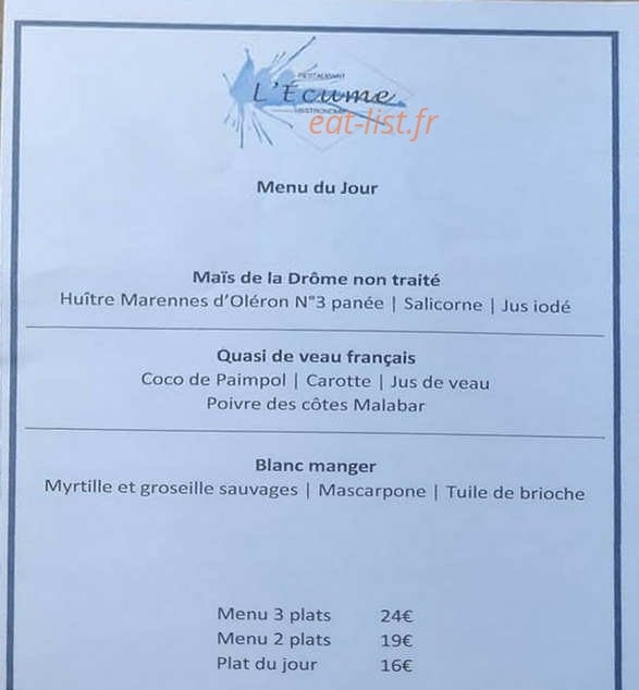 L'Ecume — carte page 9