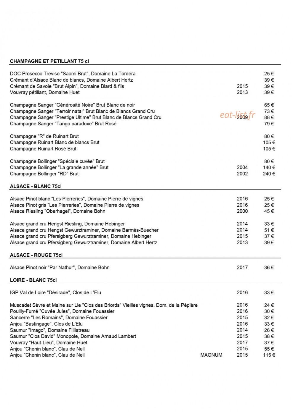 L'Ecume — carte page 2