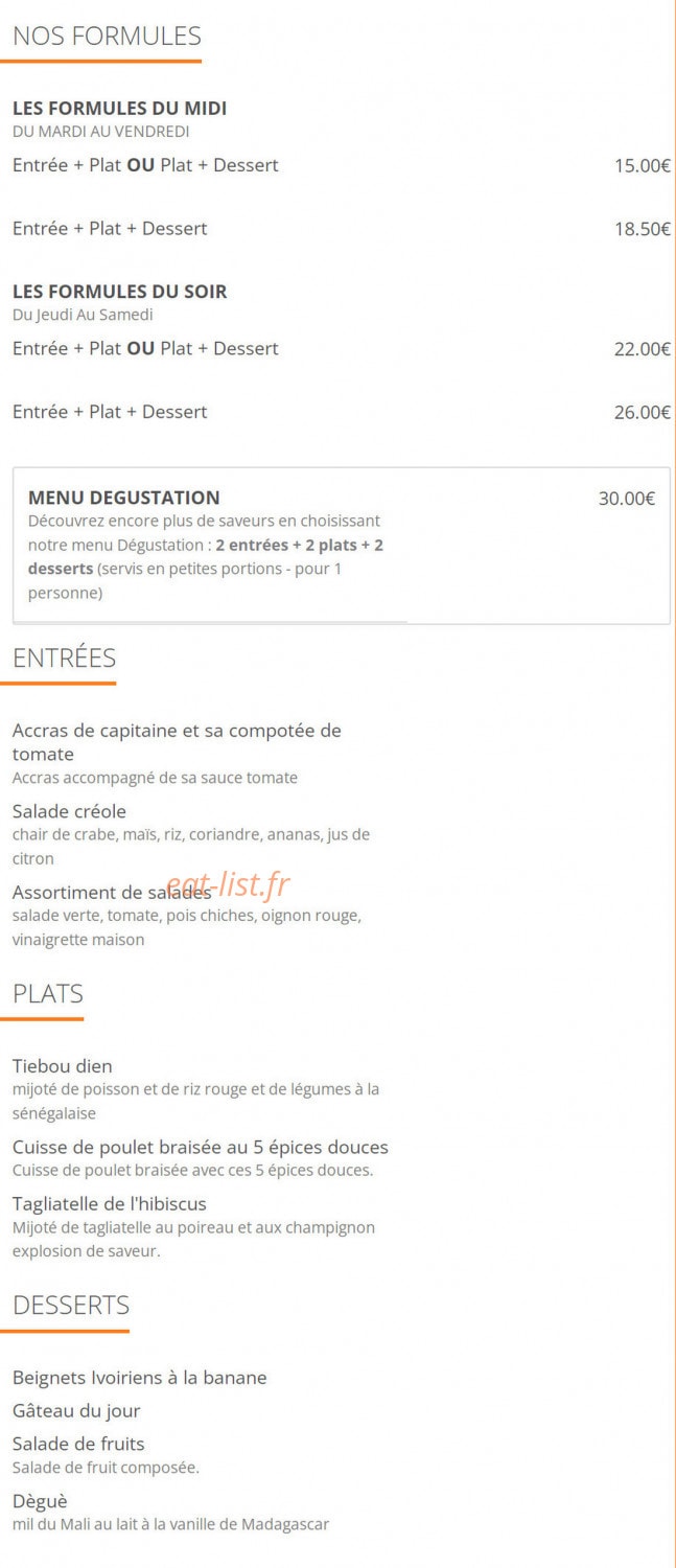 L'Hibiscus — carte page 1
