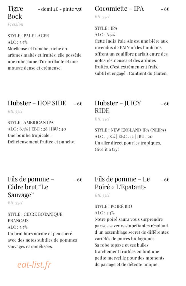 La Baignoire — carte page 5