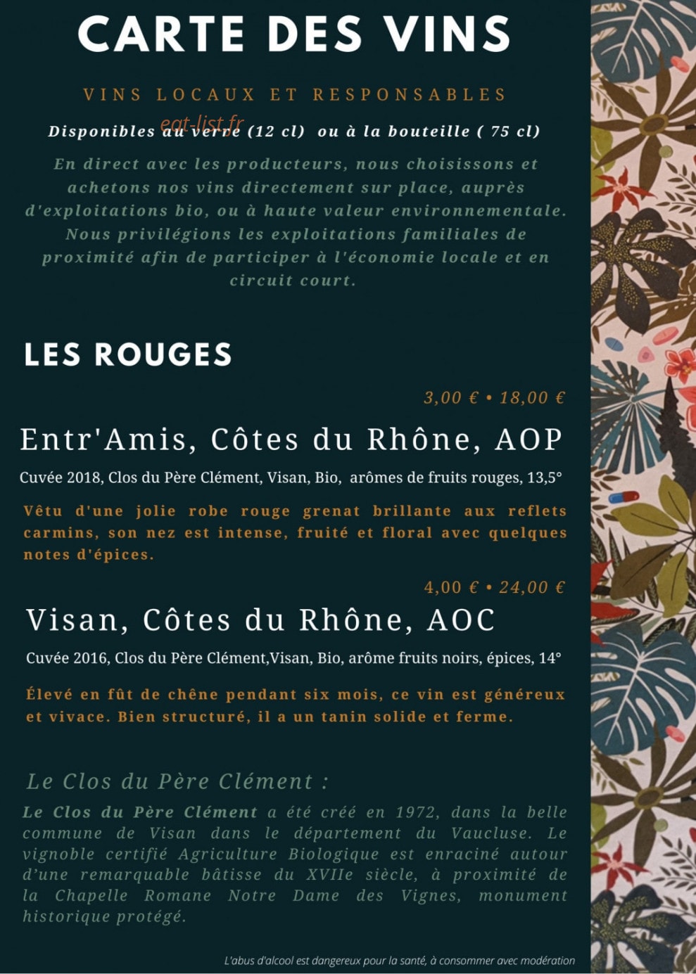 La Maison Bleue — carte page 10