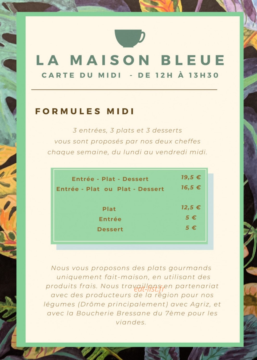 La Maison Bleue — carte page 4