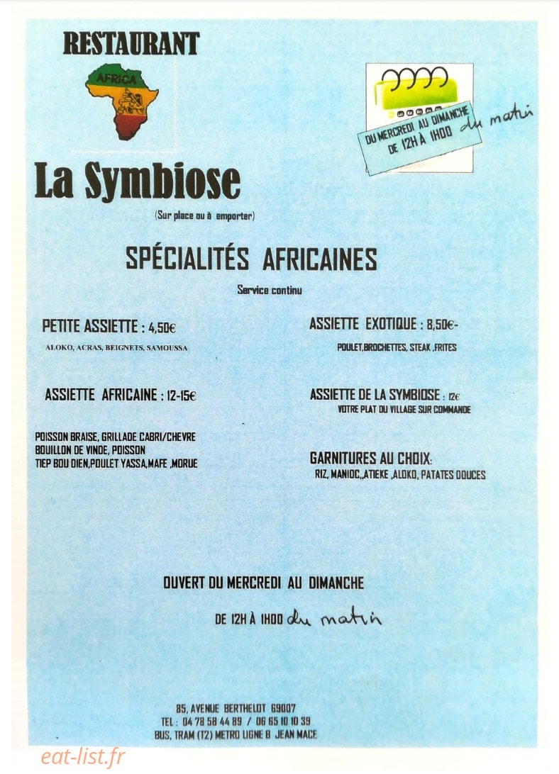 La Symbiose — carte page 1