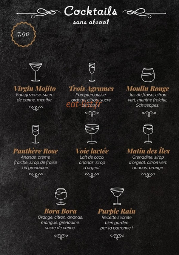 La Tablée de Sté — carte page 4