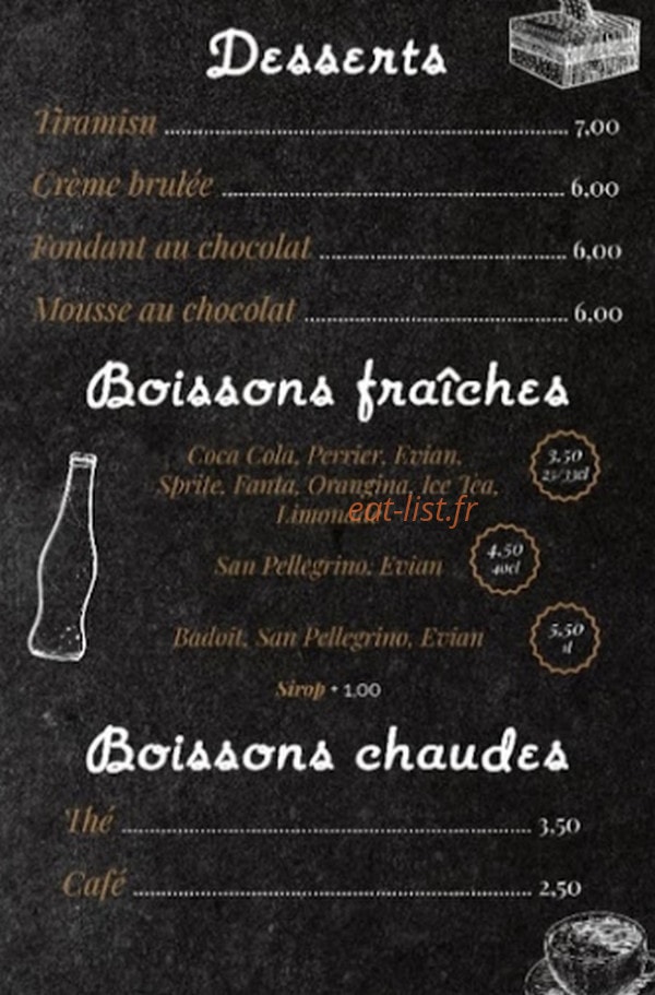 La Tablée de Sté — carte page 3
