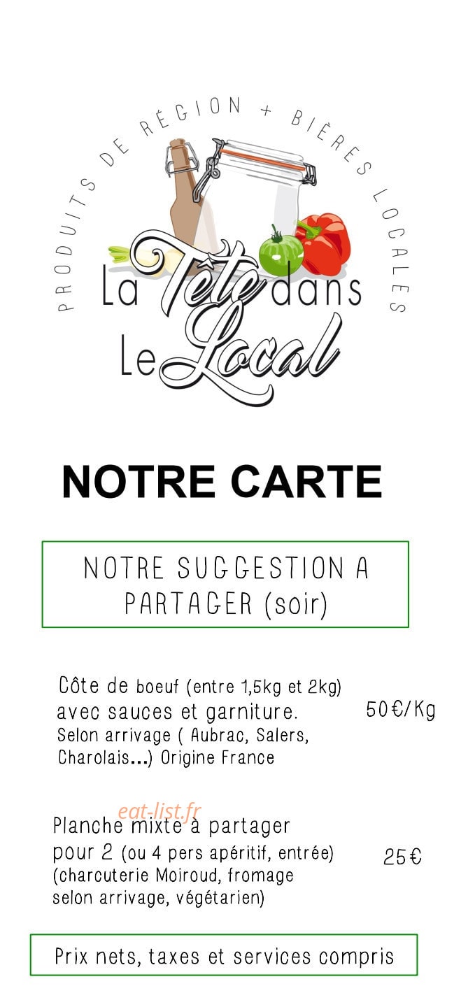 La Tête dans le Local — carte page 1