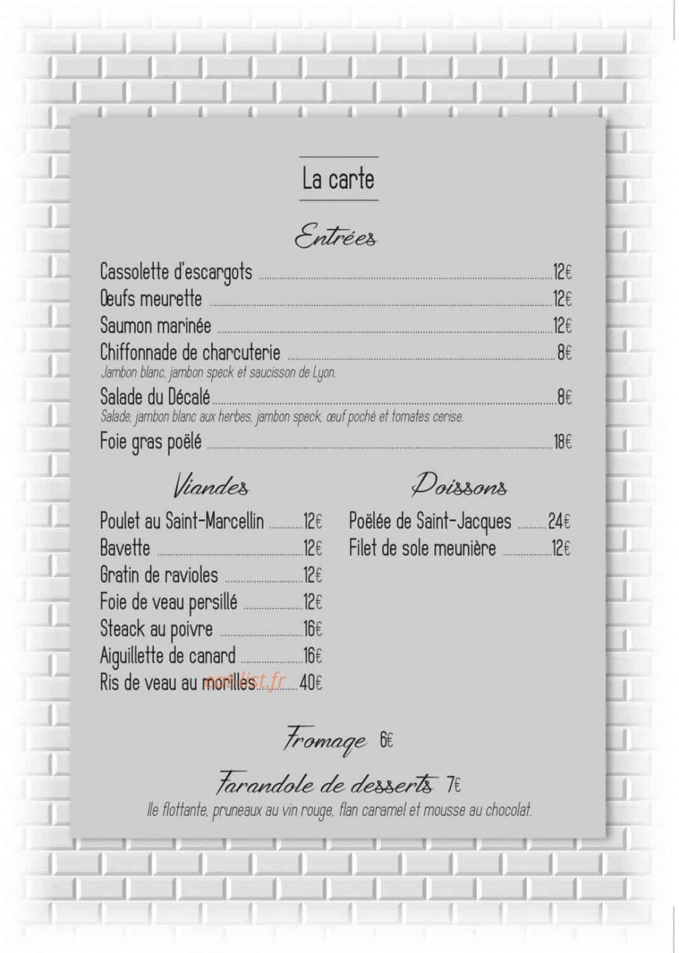 Le Décalé — carte page 1