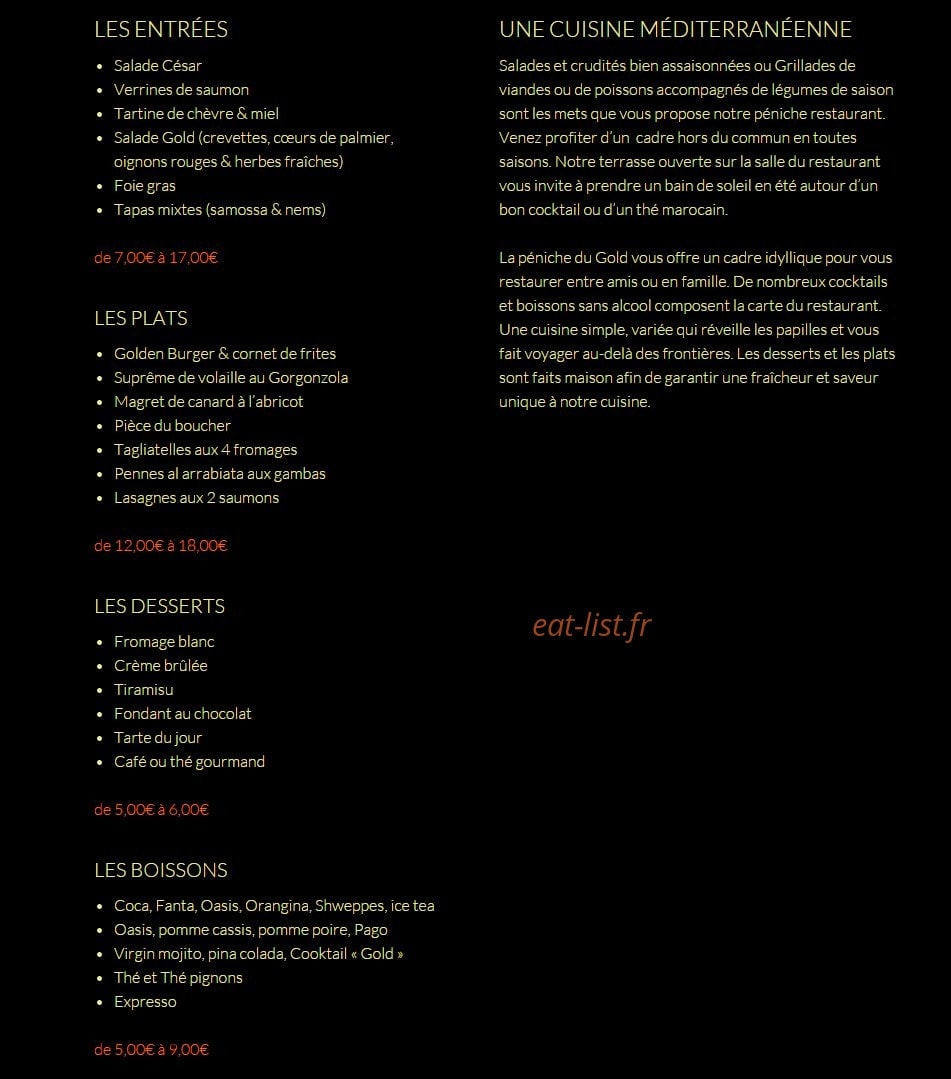 Le Gold — carte page 1