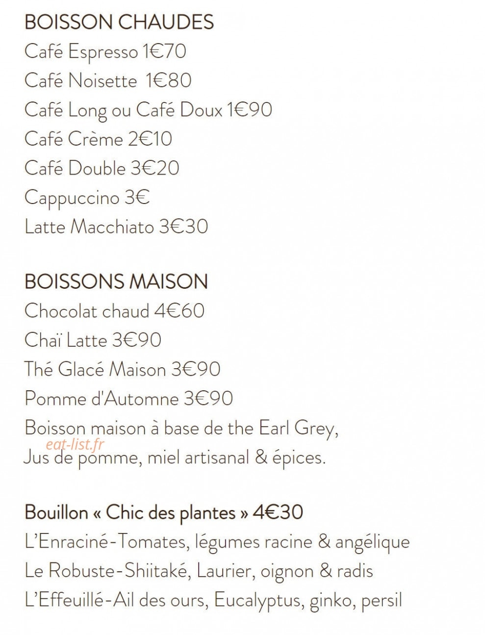 Le kitchen café — carte page 7