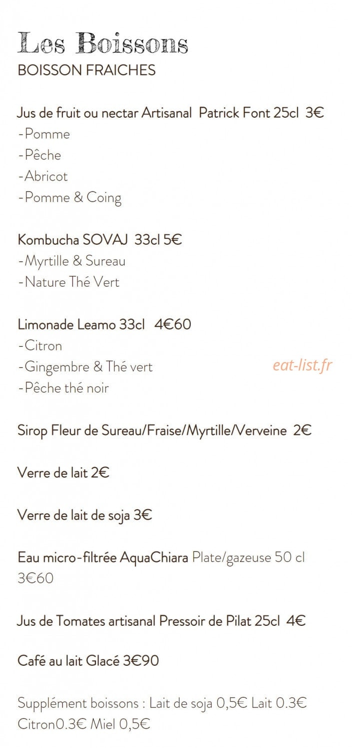 Le kitchen café — carte page 6