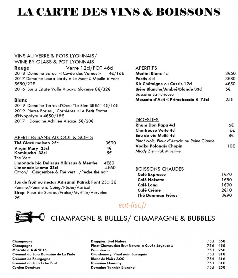 Le kitchen café — carte page 9
