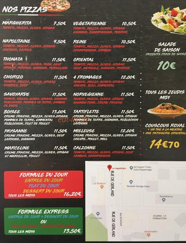 Le napolitain — carte page 2