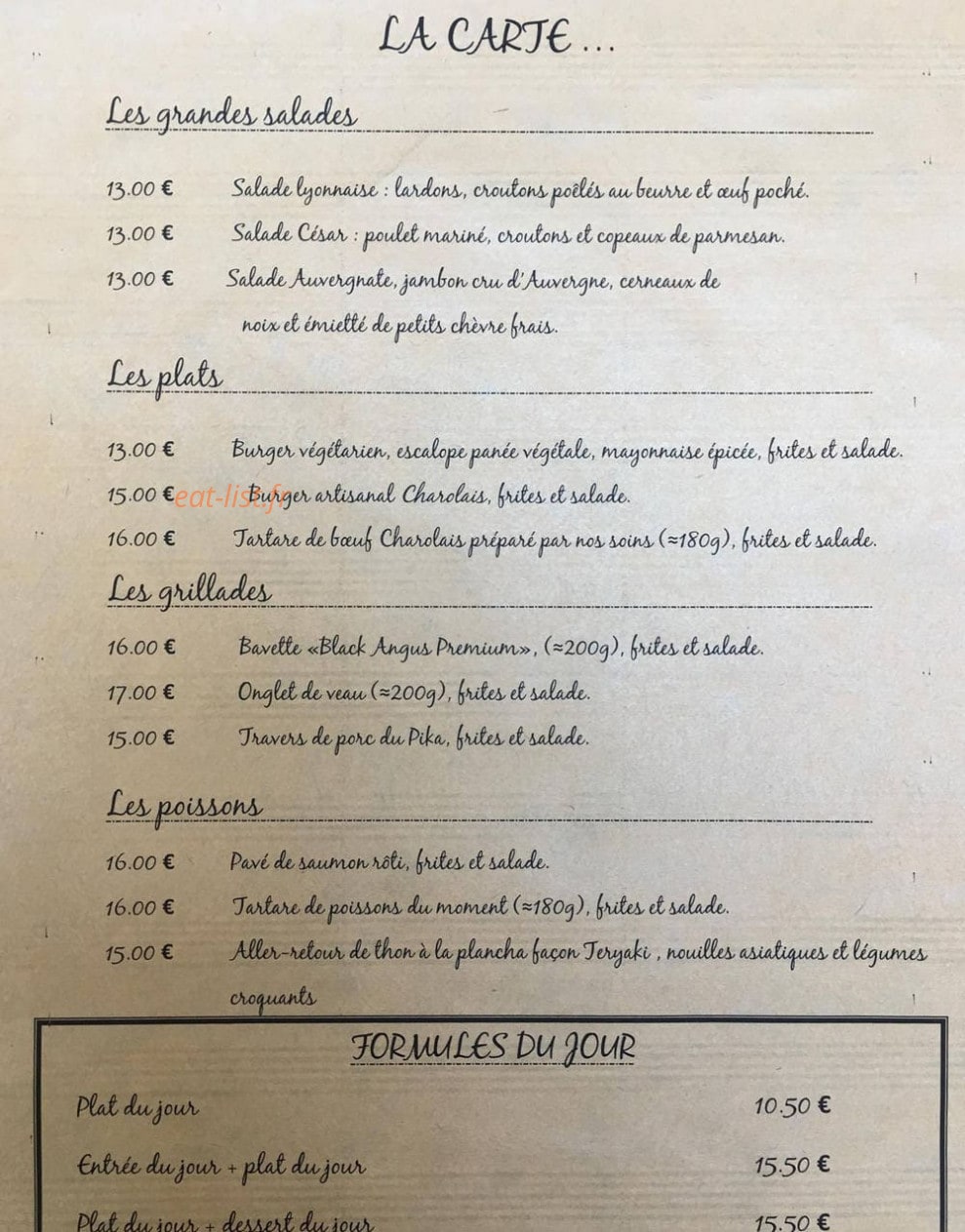 Le Pika — carte page 1