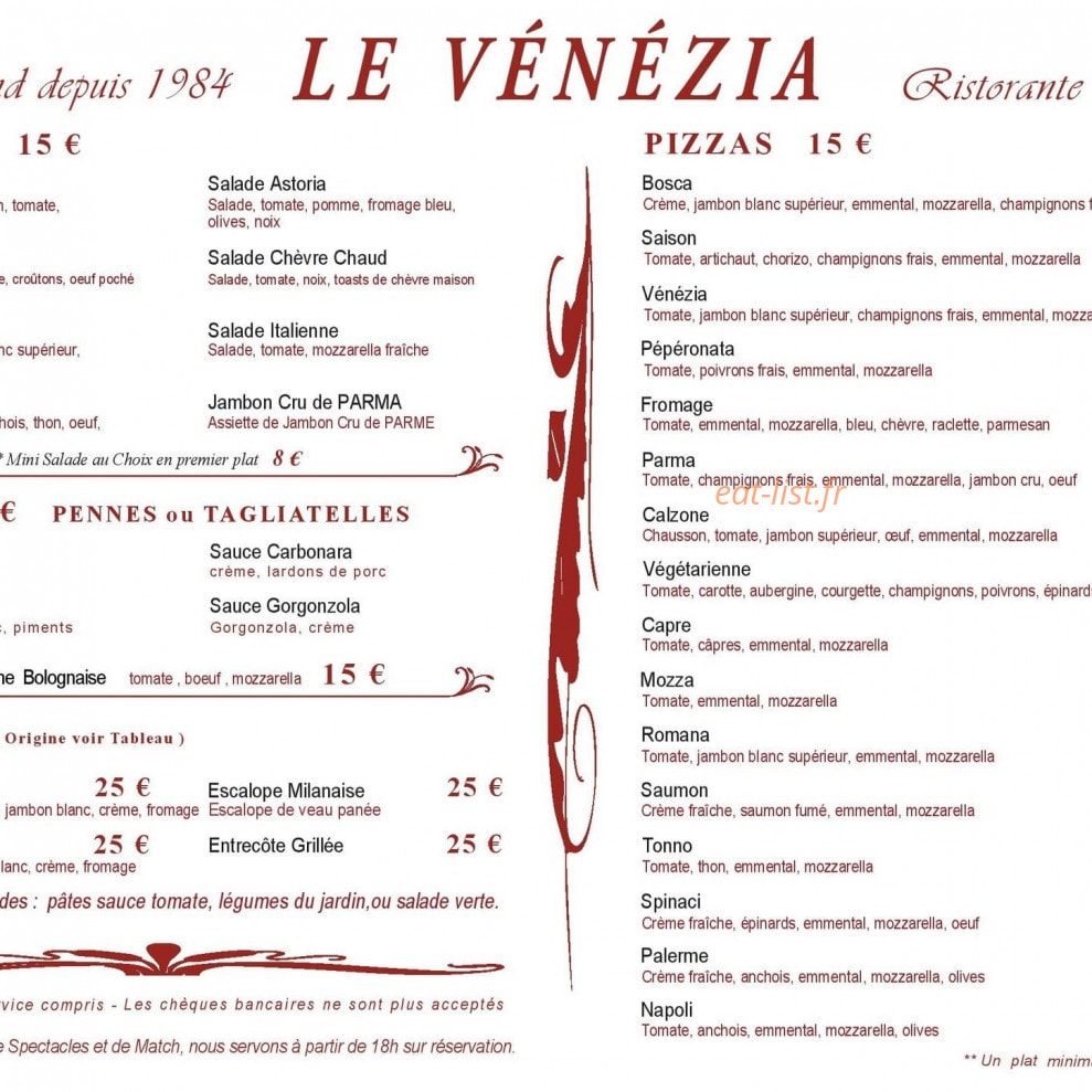 Le Venezia — carte page 1