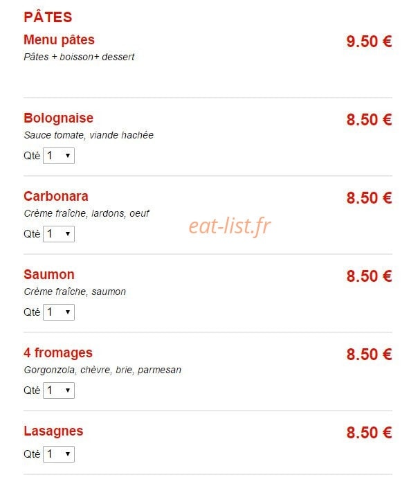 Maestro Pizza — carte page 7