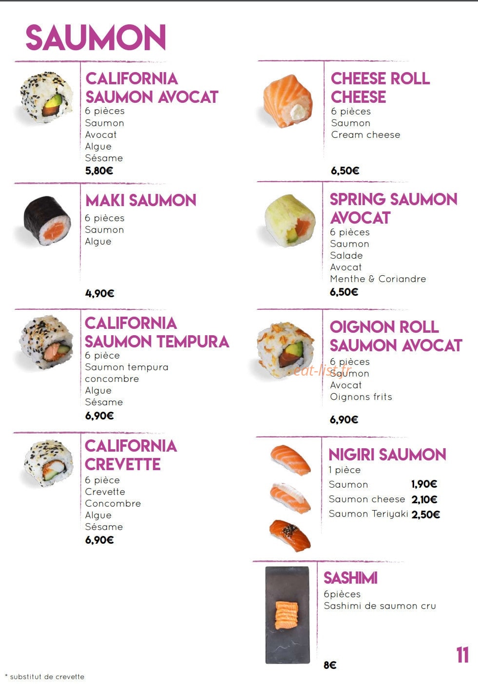Mika Sushi — carte page 11