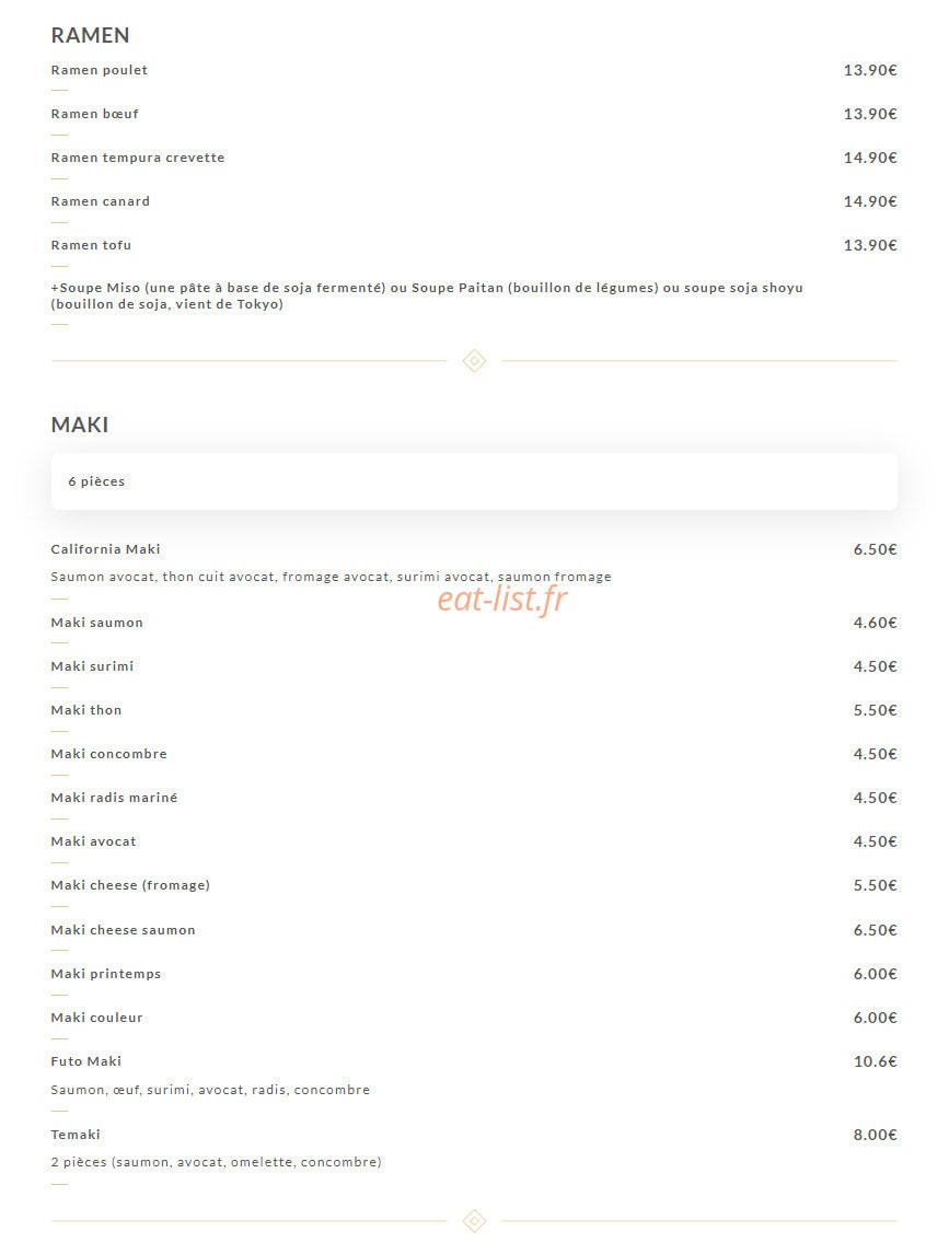 Ramen Masa — carte page 6