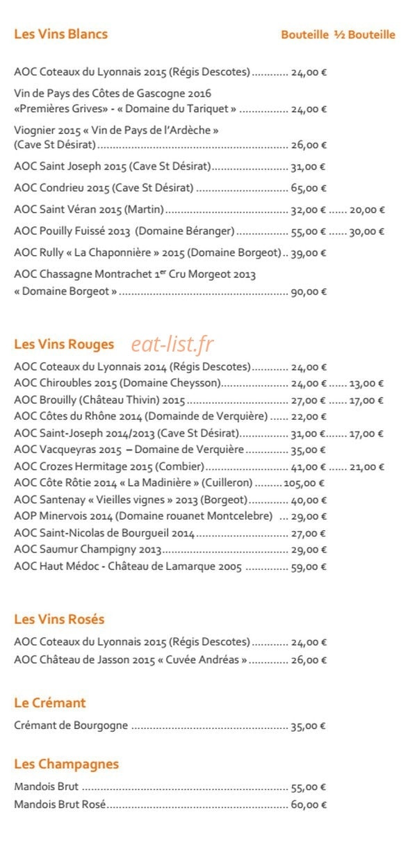 Restaurant Côté Berthelot — carte page 6