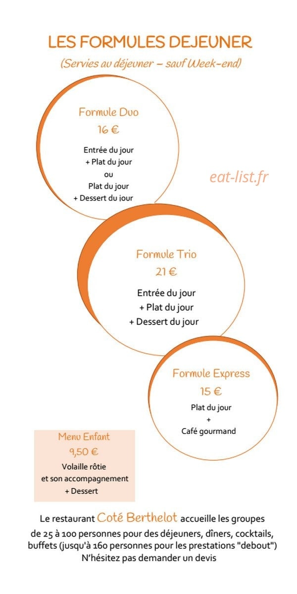 Restaurant Côté Berthelot — carte page 4