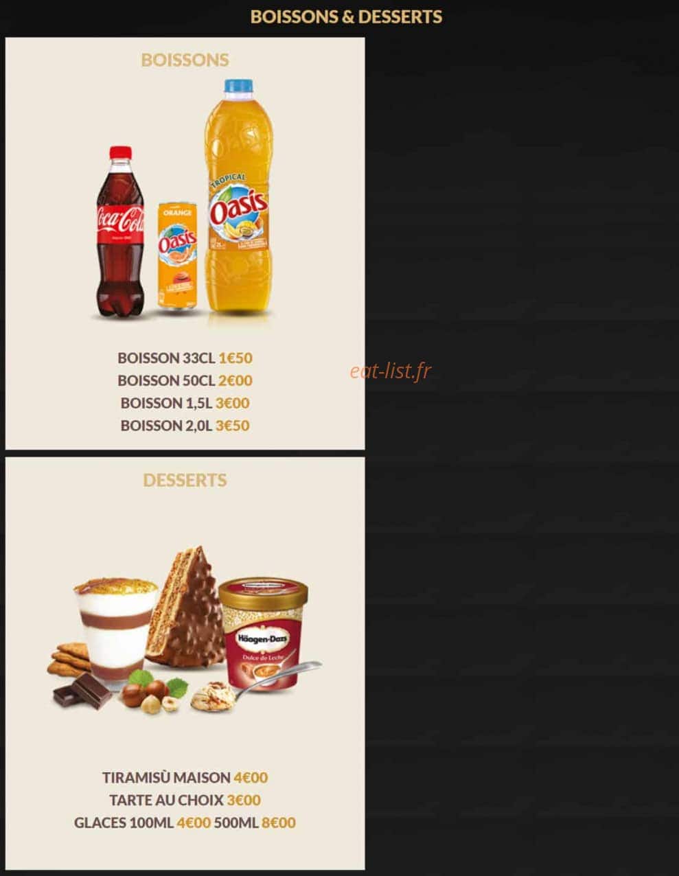 Royal Burger — carte page 7