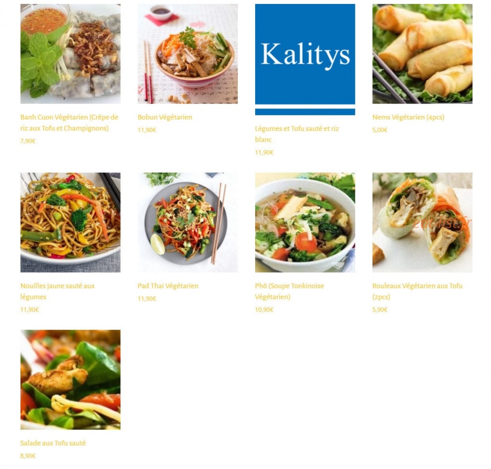 Saigon Gourmet — carte page 2