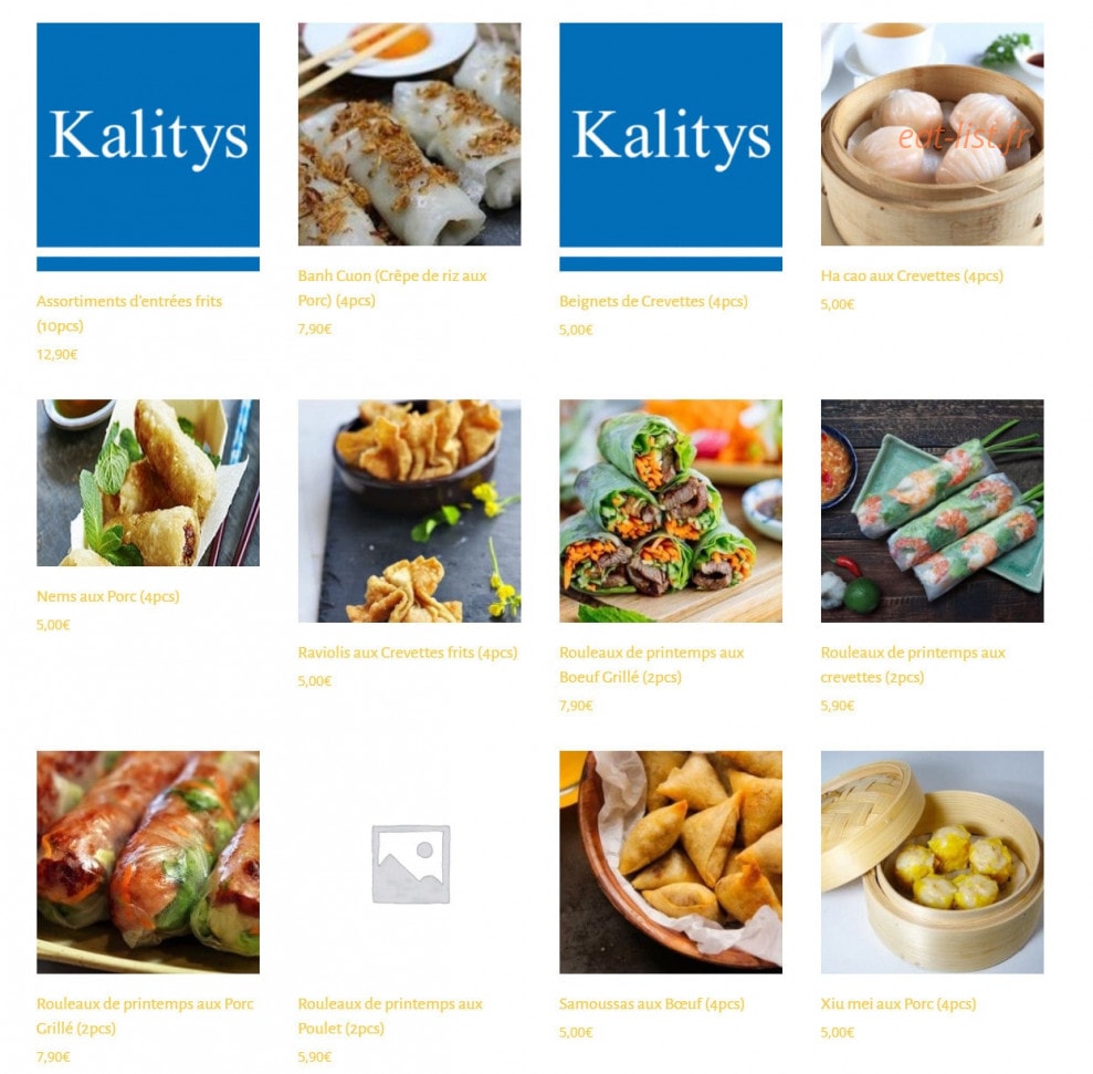 Saigon Gourmet — carte page 1